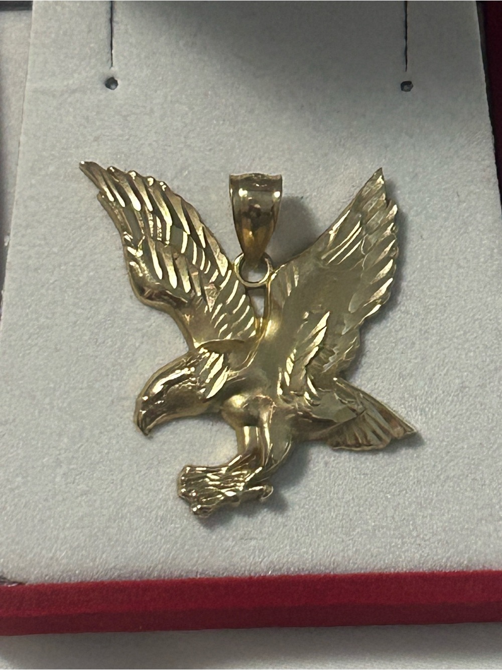 Gold Eagle Pendant Necklace Charm